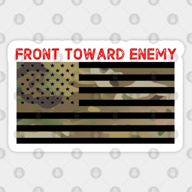 Front Toward Enemy USA Flag Sticker by Cataraga